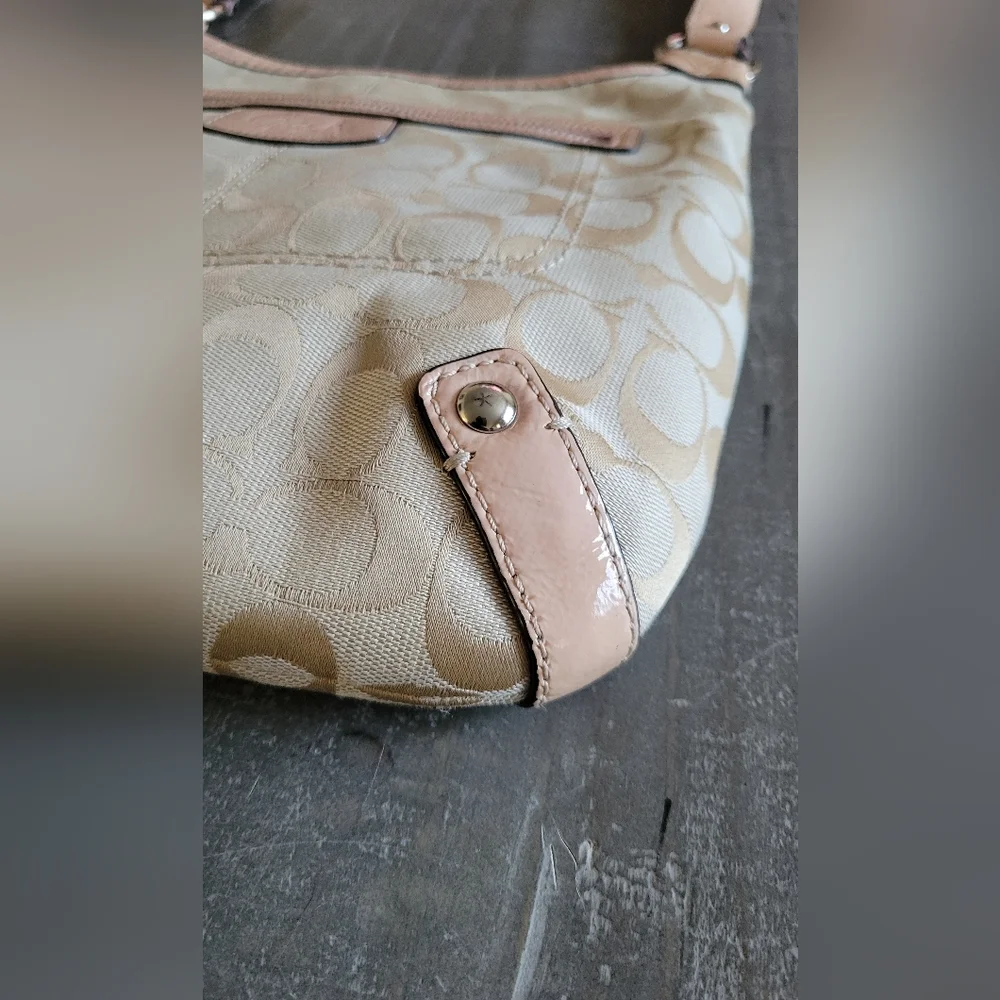 Coach Shoulder Bag Signature Sacoche Pink